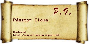 Pásztor Ilona névjegykártya